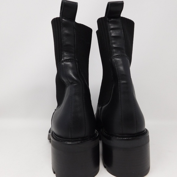 Steve Madden Women's Boots Kiley Bootie Black Platform Leather Lug Soles 10.5 - Picture 11 of 12